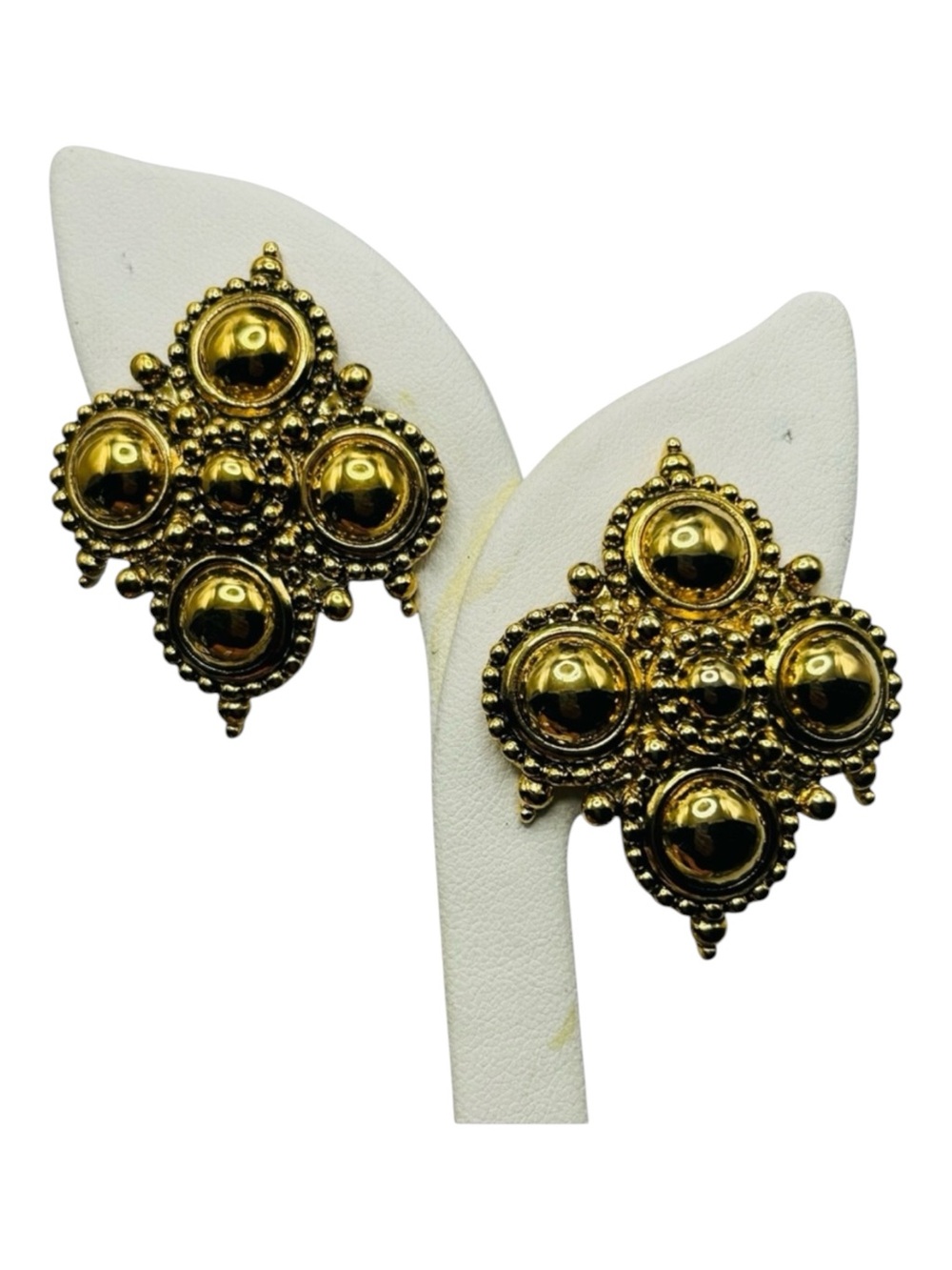Vintage Jose Barrera for Avon Etruscan Clip Earrings